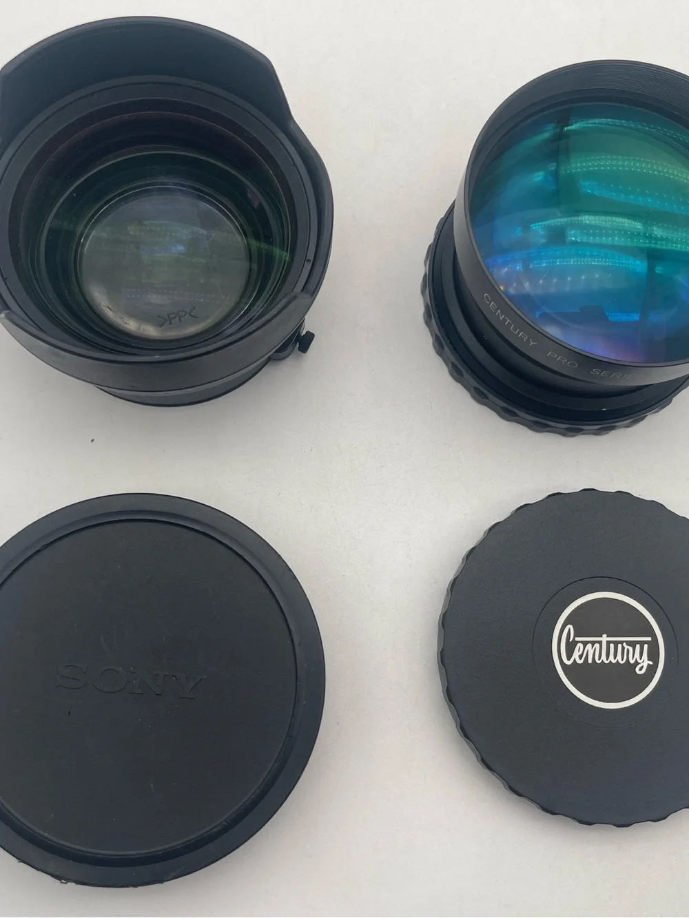 Sony Black Camera Lenses with Century Rear Cap